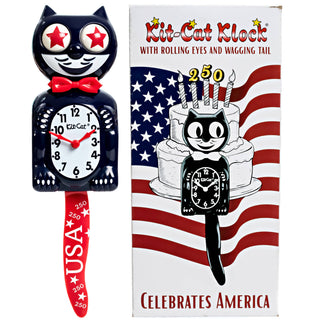 Old Glory Special Edition Kit-Cat Klock sparkle-castle