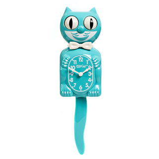 Kit-Cat Klock: Vibrant Blue Turquoise Clock sparkle-castle