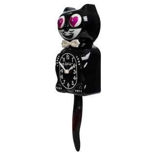 Classic Black Kit Cat Klock - Magenta Heart Limited Edition sparkle-castle