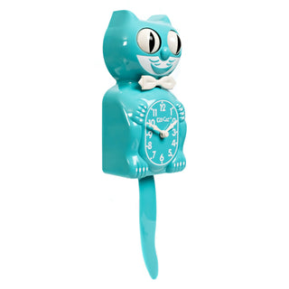 Kit-Cat Klock: Vibrant Blue Turquoise Clock sparkle-castle