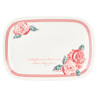 Dolly Parton Jwled Mosaic 15In Tray Pink Roses Open Stock sparkle-castle