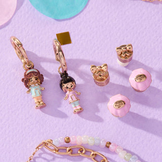 Polly Pocket™ Earring Set of 3: Gold sparkle-castle
