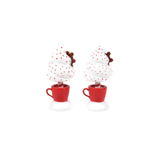 Department 56 Cross Product Village Accessory: Cocoa & Cream Topiaries, Set of 2 sparkle-castle