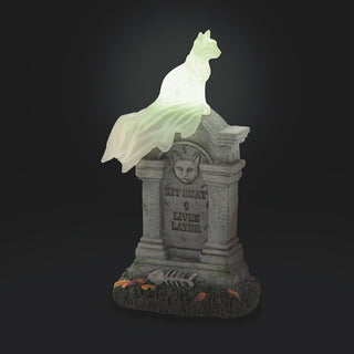 Department 56 Cross Product Halloween Village Accessory: Kit E Kat Tombstone sparkle-castle