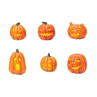 Department 56 Cross Product Village Accessory: Lit Jack-O-Lanterns, Set of 6 sparkle-castle