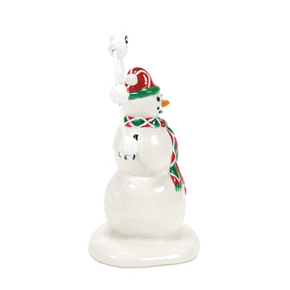 Department 56 Cross Product Village Accessory: Lucky The Snowman 2024 sparkle-castle