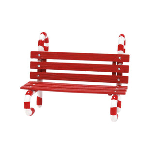 Department 56 Cross Product Village Accessory: Peppermint Bench sparkle-castle