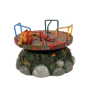 Department 56 Cross Product Halloween Village Accessory: Scary-Go-Round sparkle-castle
