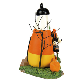 Department 56 Disney Snow Village Halloween: Minnie's Kissing Booth sparkle-castle