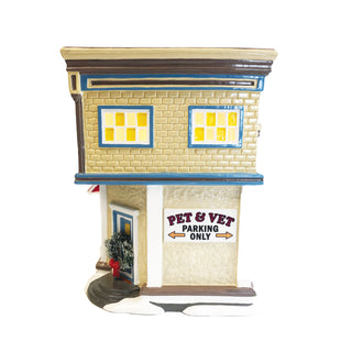 Department 56 Original Snow Village: Pet & Vet sparkle-castle