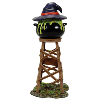 Department 56 Snow Village Halloween Accessory: Witch Hollow Water Tower sparkle-castle