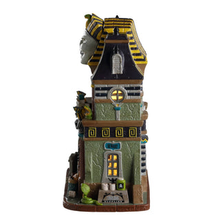 Lemax Spooky Town Halloween Village: That's A Wrap Mummy Mortuary sparkle-castle