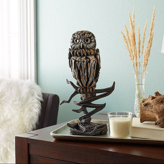 Edge Sculpture: Owl on Branch sparkle-castle