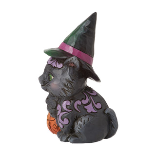 Jim Shore Heartwood Creek: Black Cat Miniature Figurine sparkle-castle