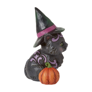 Jim Shore Heartwood Creek: Black Cat Miniature Figurine sparkle-castle