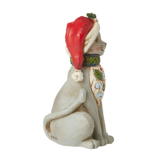 Jim Shore Heartwood Creek: Christmas Cat Miniature Figurine sparkle-castle