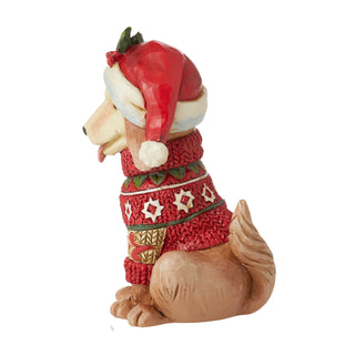 Jim Shore Heartwood Creek: Christmas Dog Miniature Figurine sparkle-castle