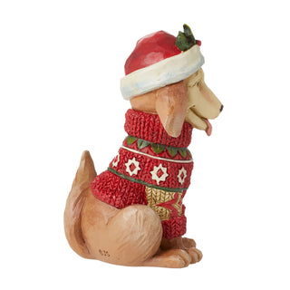 Jim Shore Heartwood Creek: Christmas Dog Miniature Figurine sparkle-castle