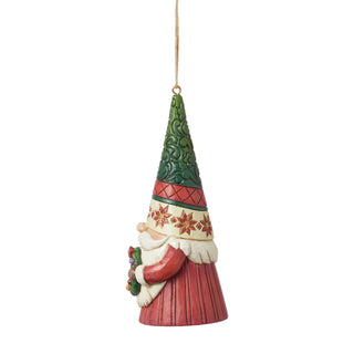 Jim Shore Heartwood Creek: Gnome Holding Wreath Hanging Ornament sparkle-castle