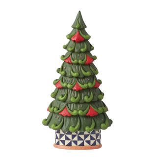 Jim Shore Heartwood Creek: Light Up Tree with Windmill Pattern Base Figurine sparkle-castle