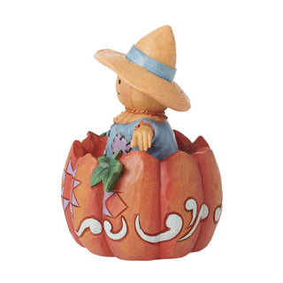 Jim Shore Heartwood Creek: Pumpkin and Scarecrow Miniature Figurine sparkle-castle