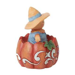 Jim Shore Heartwood Creek: Pumpkin and Scarecrow Miniature Figurine sparkle-castle