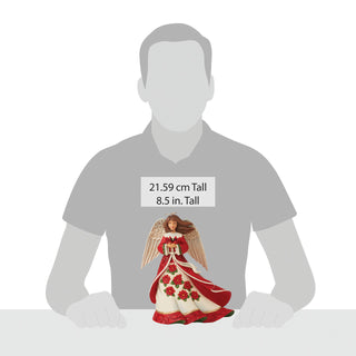 Jim Shore Heartwood Creek: Red Christmas Angel Figurine sparkle-castle