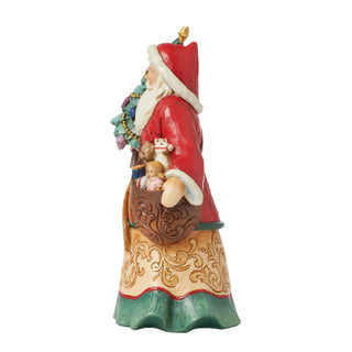 Jim Shore Heartwood Creek: Santa with Tree and Toy Bag Figurine sparkle-castle