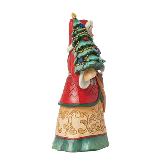 Jim Shore Heartwood Creek: Santa with Tree and Toy Bag Figurine sparkle-castle