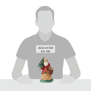 Jim Shore Heartwood Creek: Santa with Tree and Toy Bag Figurine sparkle-castle