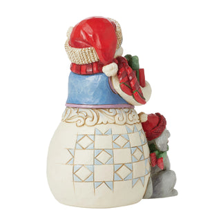 Jim Shore Heartwood Creek: Snowmen Couple with Puppy Figurine sparkle-castle