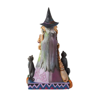 Jim Shore Heartwood Creek: Spooky or Sweet Two Sided Witch Figurine sparkle-castle