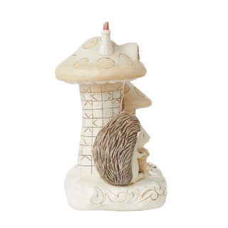 Jim Shore Heartwood Creek: White Woodland Mushroom House Figurine sparkle-castle