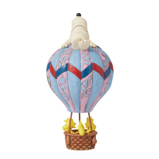 Jim Shore Peanuts: Snoopy Laying on Hot Air Balloon Figurine sparkle-castle