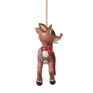 Jim Shore Rudolph Traditions: Dated 2023 Rudolph Hanging Ornament sparkle-castle