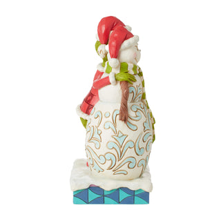 Jim Shore The Grinch: Grinch Standing Next To Grinchy Snowman Figurine sparkle-castle