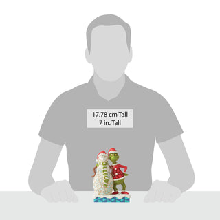 Jim Shore The Grinch: Grinch Standing Next To Grinchy Snowman Figurine sparkle-castle