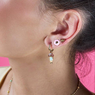 Polly Pocket™ Earring Set of 3: Gold sparkle-castle