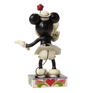 Jim Shore Disney Traditions: Black & White Minnie Mouse Figurine sparkle-castle