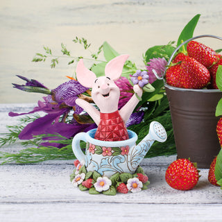 Jim Shore Disney Traditions: Piglet In Watering Can Figurine sparkle-castle