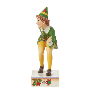 Jim Shore Elf: Buddy Elf in Crouching Pose Figurine sparkle-castle