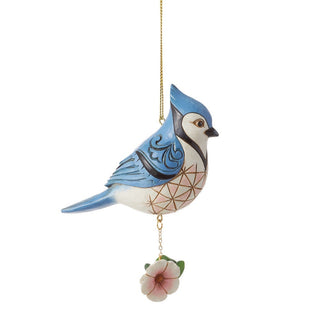 Jim Shore Heartwood Creek: Blue Jay Hanging Ornament sparkle-castle