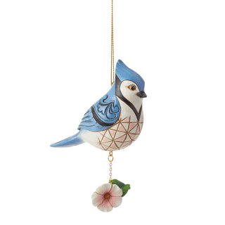 Jim Shore Heartwood Creek: Blue Jay Hanging Ornament sparkle-castle