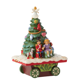 Jim Shore Heartwood Creek: Christmas Tree Train Car Figurine sparkle-castle