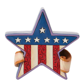 Jim Shore Heartwood Creek: Mini Patriotic Star Figurine sparkle-castle