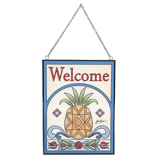 Jim Shore Heartwood Creek: Pineapple Welcome Suncatcher sparkle-castle