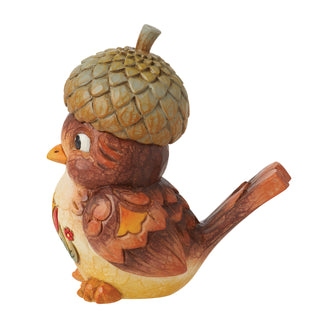 Jim Shore Heartwood Creek: Pint Sized Bird with Acorn Hat Figurine sparkle-castle