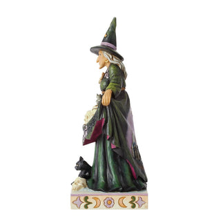 Jim Shore Heartwood Creek: Scary Witch With Skulls In Skirt Figurine sparkle-castle