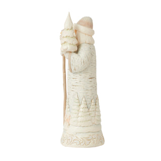 Jim Shore Heartwood Creek: White Woodland Birch Bark Santa Figurine sparkle-castle