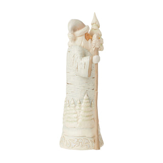 Jim Shore Heartwood Creek: White Woodland Birch Bark Santa Figurine sparkle-castle